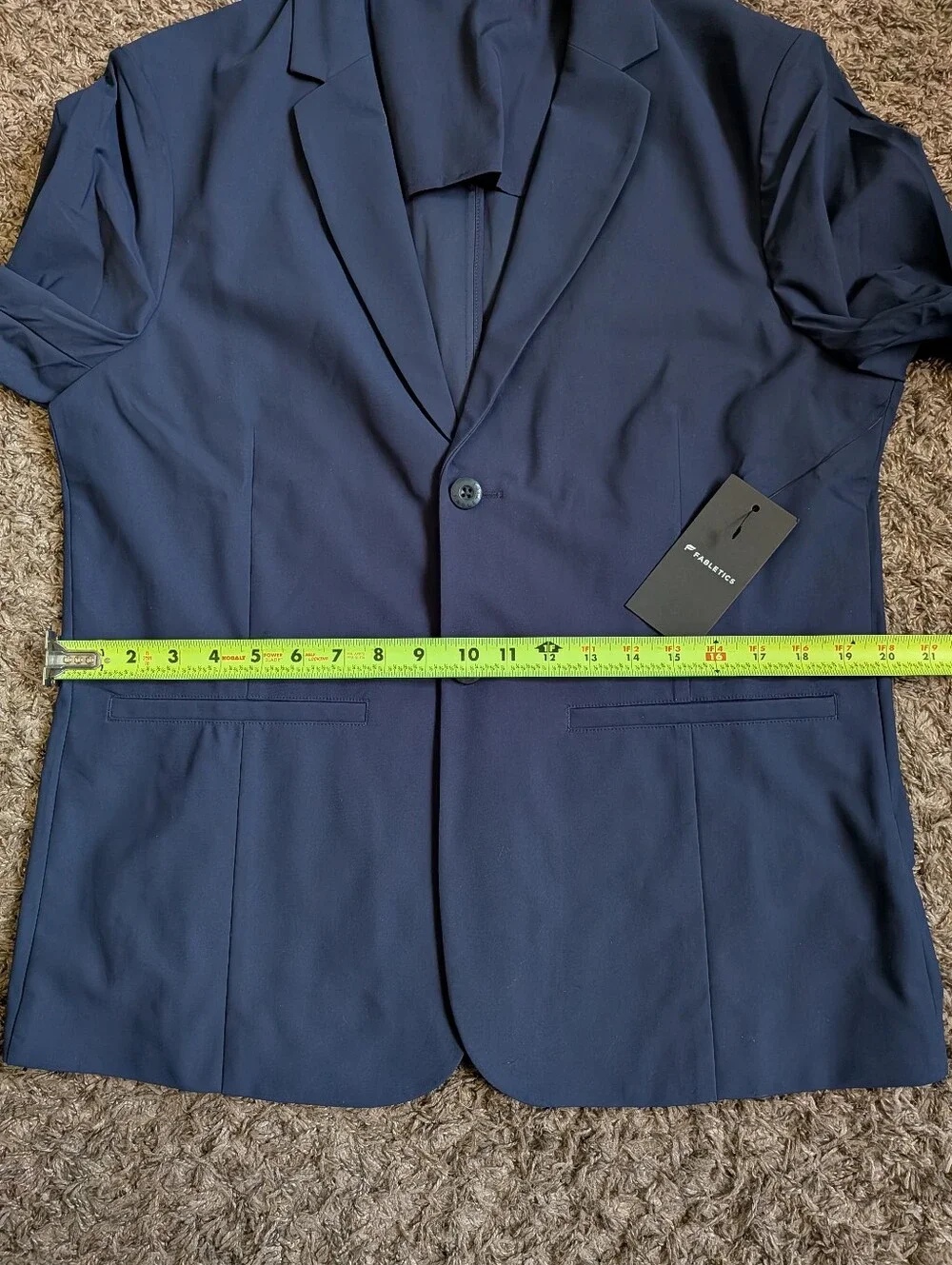 NWT Fabletics Navy The Don Blazer 2-Button Jacket Men's M
